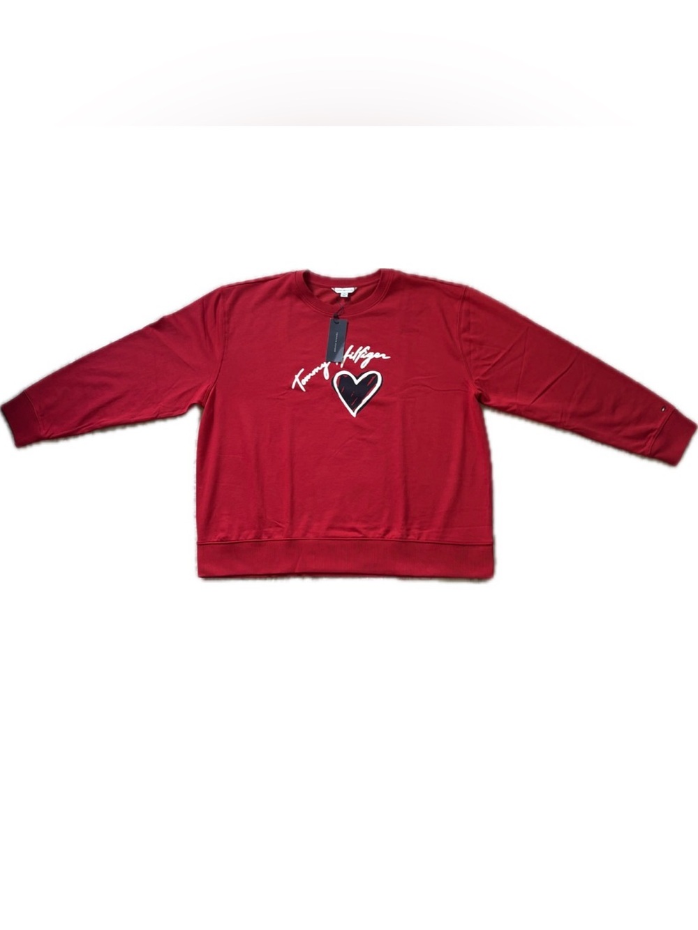 NWT XXL Tommy Hilfiger Women’s Primary Red Crewneck Sweatshirt